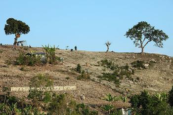 Deforested hillside on La Gonâve