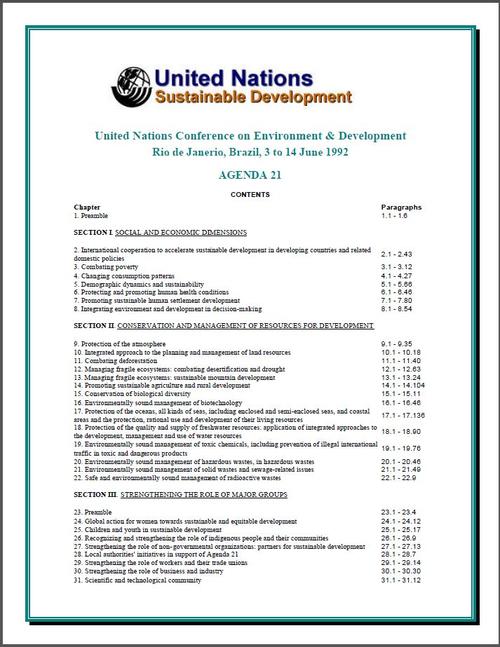 Cover: UN Conference on Environment & Development 1992 (AGENDA 21)