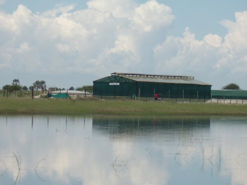 Floodwater harvesting pilot plant at Iipopo next to an Oshana