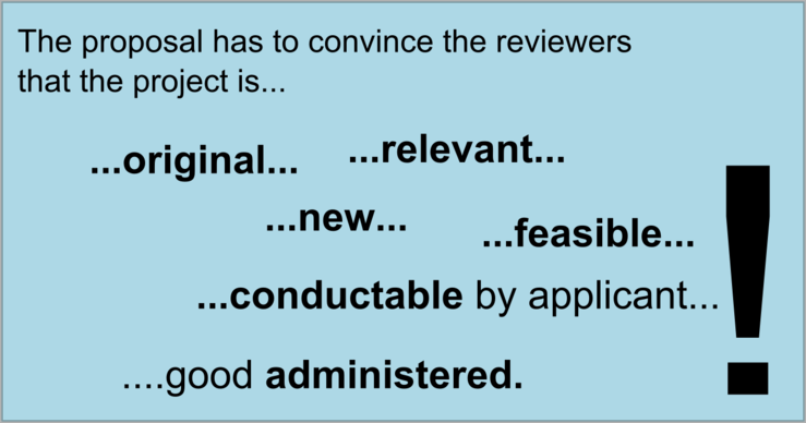 How a prosal convinces the reviewer.