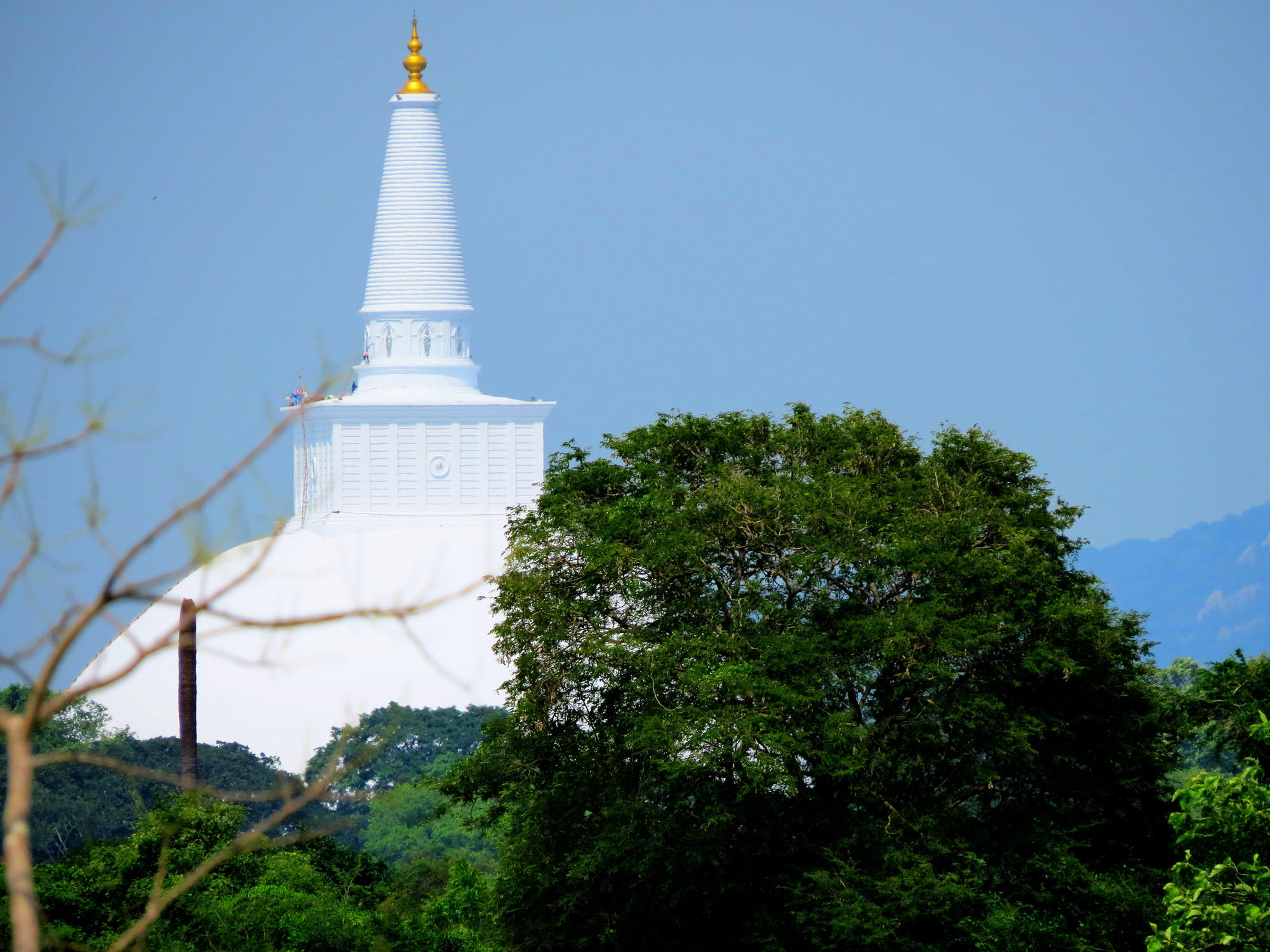 Ruwanwelisaya stupa at the city of Anuradhapura constructed in 1st century BCE