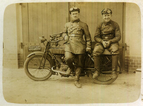 Vermutlich Motorradstaffel der Kraftfahrerkaserne Lankwitz (1917)