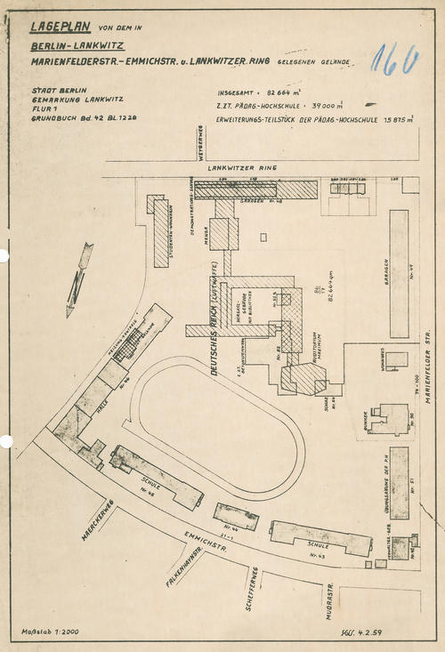 Lageplan Marienfelderstraße 74-100 (1959)