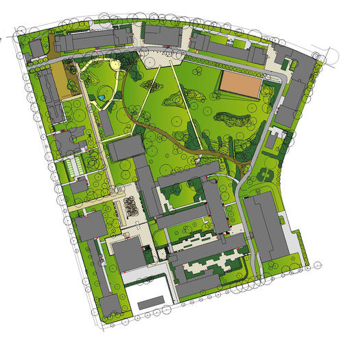 Neugestaltung Campus Lankwitz (2003) - Plan: Johannes Grothaus