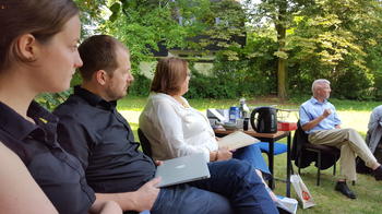 Von links nach rechts: Theresa Zimmerman, Daniel F. Lorenz, Ursula Stegelmann und Martin Voss