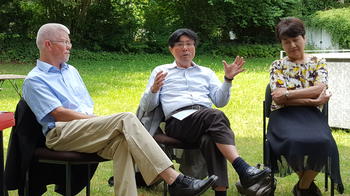 Von links nach rechts: Martin Voss, Norio Okada und Tamiko Okada