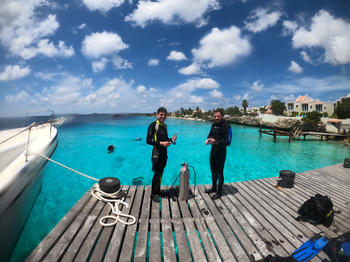 Members of the team preparing for a field work session.