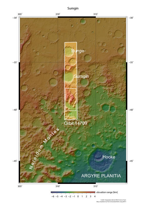 Nereidum Montes Übersichtskarte