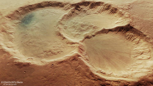 Krater Drillinge HRSC Perspektive