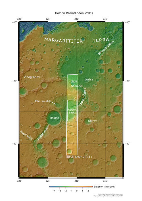 Holden Basin Übersichtskarte