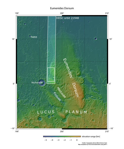 Medusae Fossae Übersichtskarte