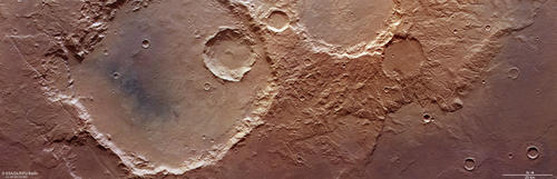 Südöstlich vom Pickering Krater - HRSC Farbaufsicht