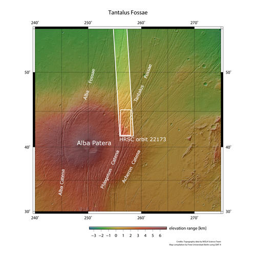 Tantalus Fossae Übersichtskarte