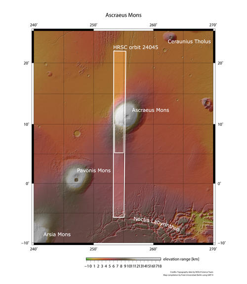 Ascraeus Mons - Übersichtskarte