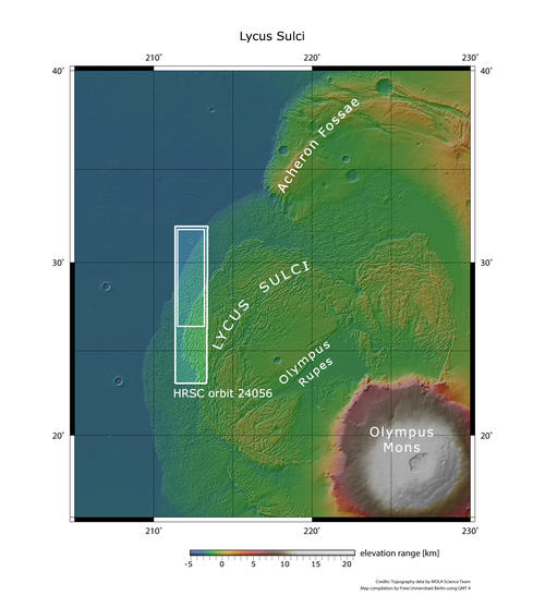 Lycus Sulci - Übersichtskarte