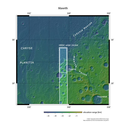 Mawrth Vallis - Übersichtskarte