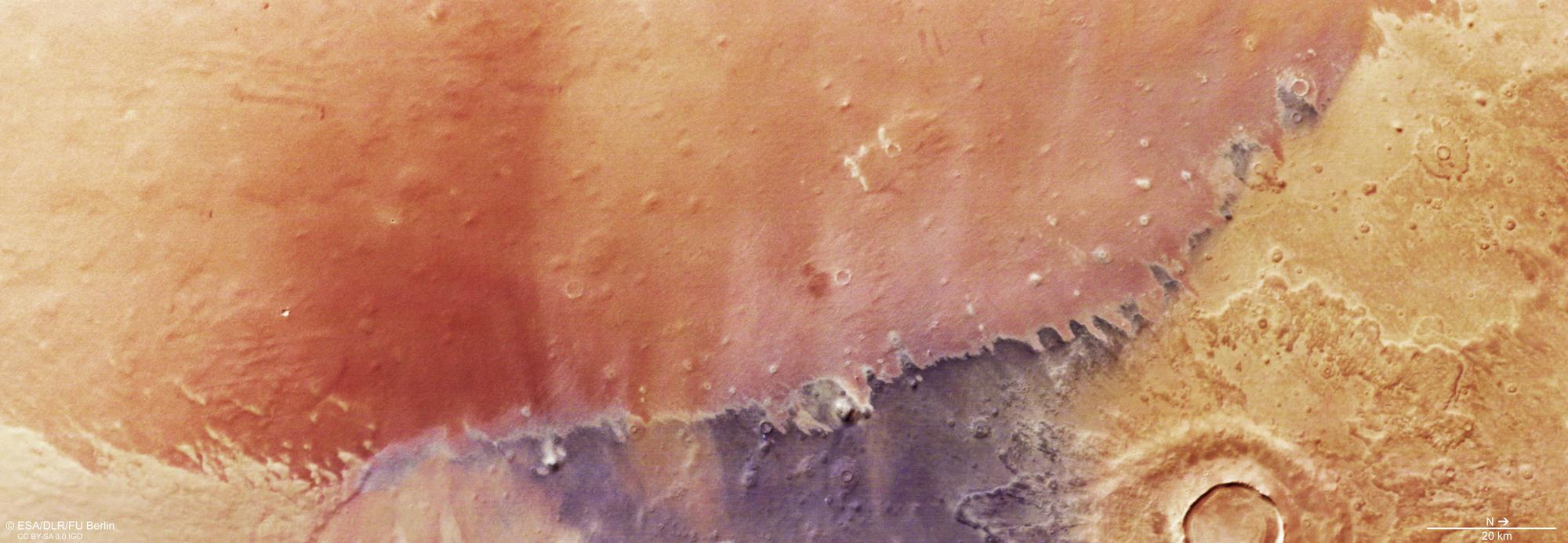 Arcadia Planitia - HRSC Farbaufsicht