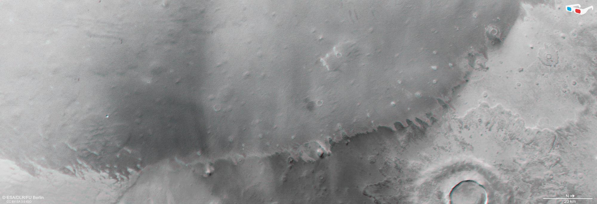Arcadia Planitia - HRSC Anaglyphe