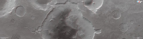 Deuteronilus Cavus - HRSC Anaglyphe