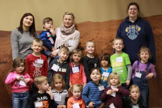 Die Kindergartengruppe der Mary Poppinz Einrichtung zu Besuch in userer Fachrichtung.