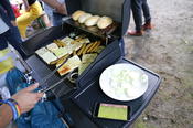 Grillen und Fußball gucken