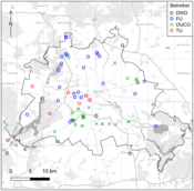 Standorte der Messstationen im Sommer 2022