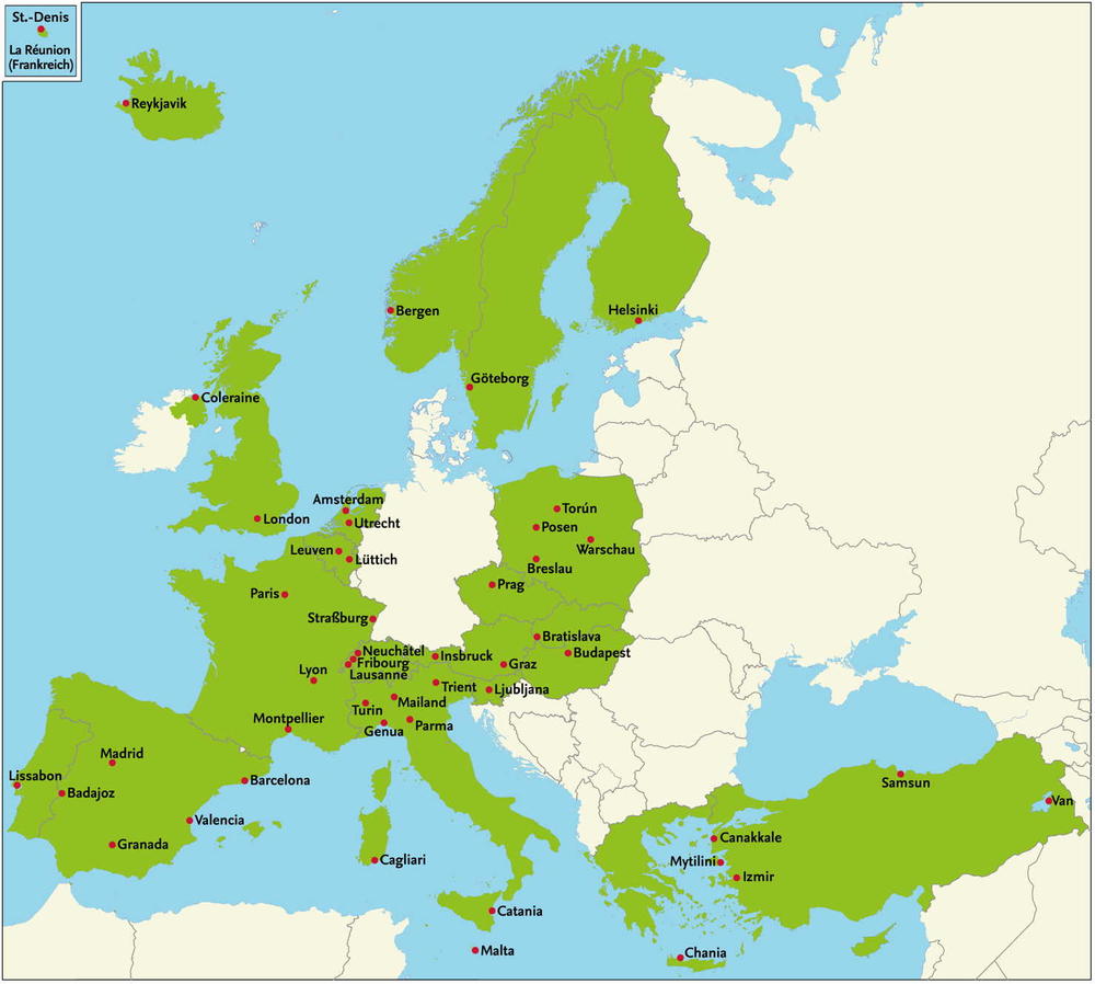 Erasmus-Partnerunis Europa 2021