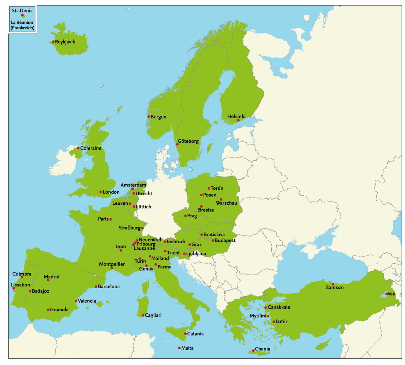 Erasmus-Partnerunis Europa 2022