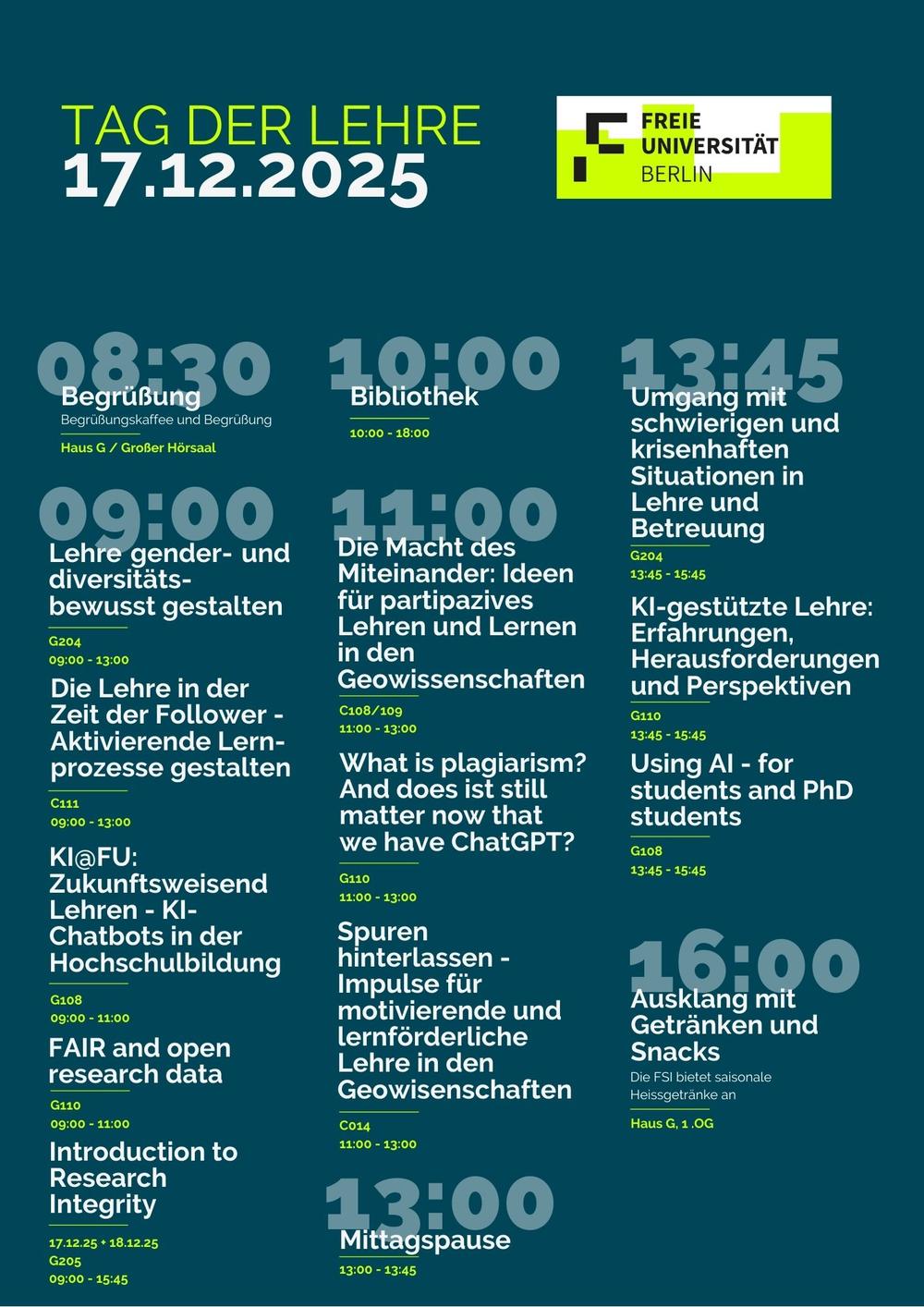 Zeitplan Flyer